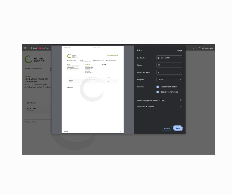 Customer Management Interface